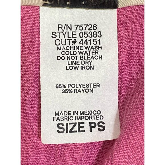 Teddi Pink Maxi Dress Women's Size PS Gauzy Crepe Fabric Needlepoint Design NWT - Picture 5 of 11